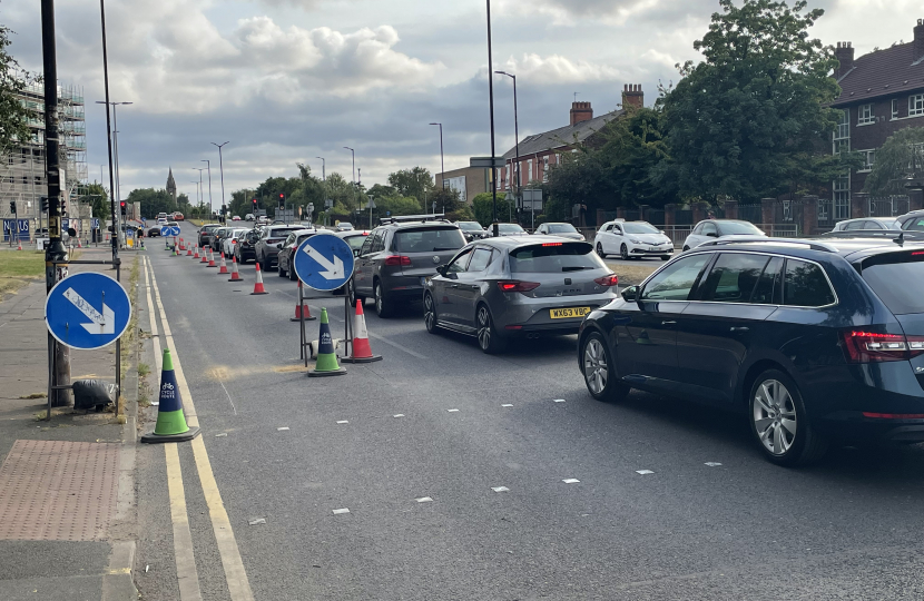 A56 queue 22 July 2022