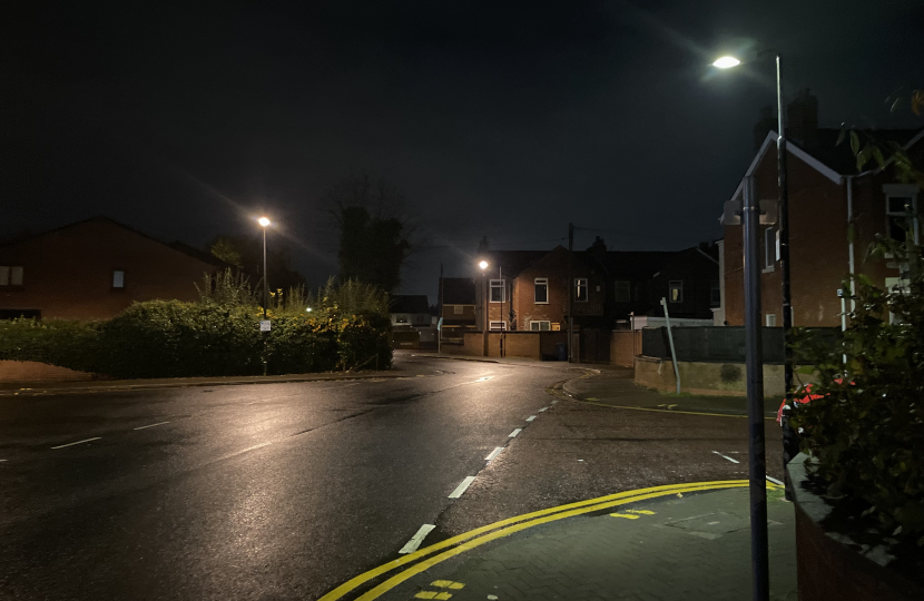 Street lights in Trafford 