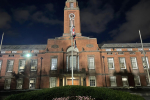 Trafford Town Hall at night