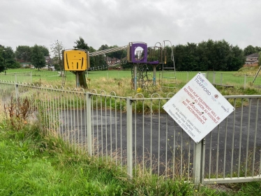 Broken play equipment