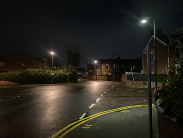 Street lights in Trafford 